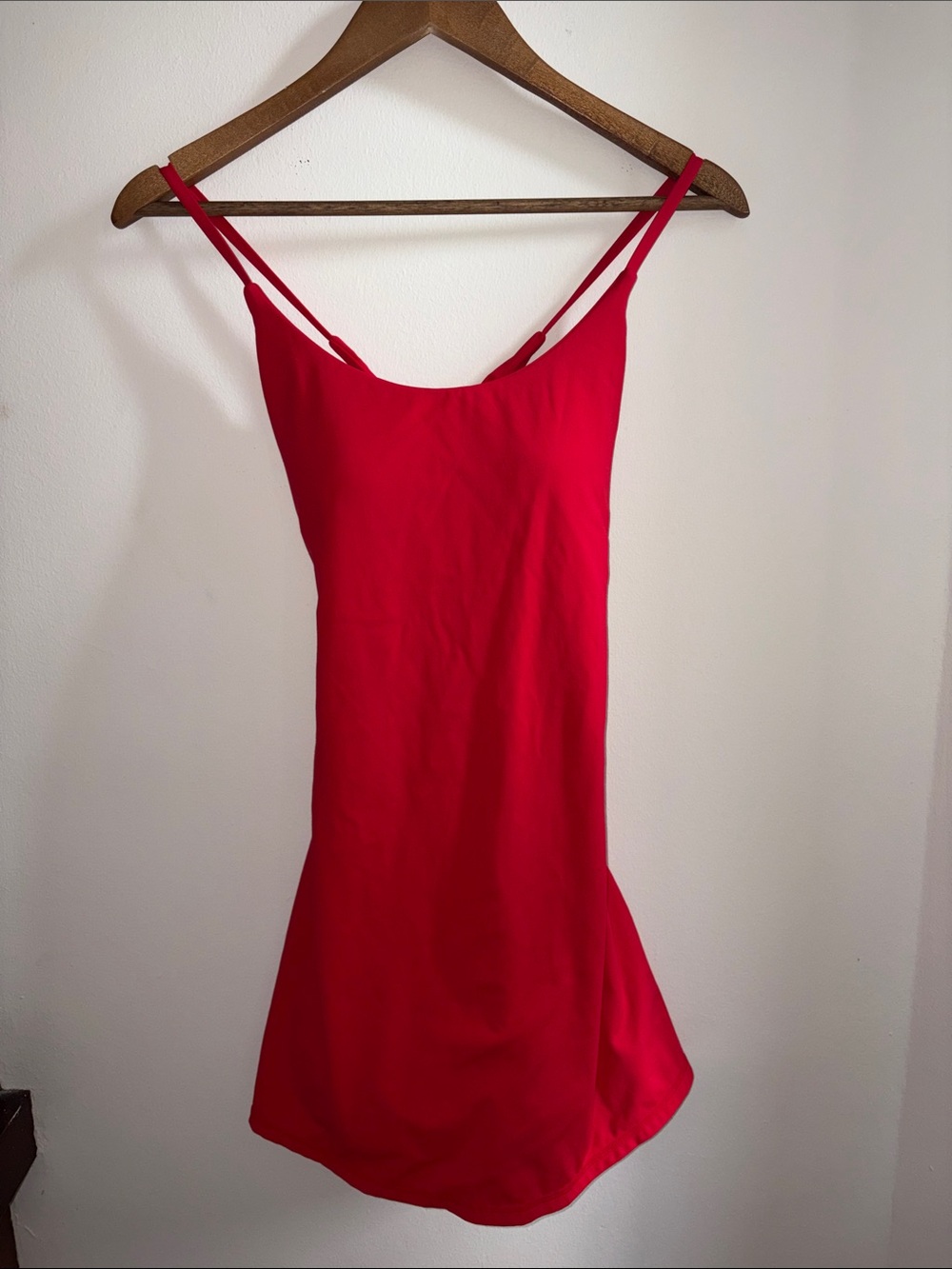 HALARA Bright Red Spaghetti-Strap Mini Dress